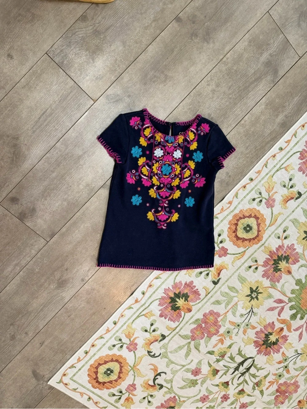 OshKosh b’Gosh 4T Girl Mexican Embroidered Floral Ethnic Boho Tunic Blouse